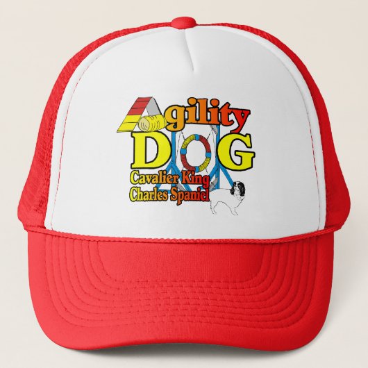 Cavalier_King_Charles_Spaniel_Agility Truckerkappe (Vorderseite)