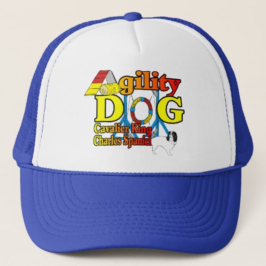 Cavalier_King_Charles_Spaniel_Agility Truckerkappe (Vorderseite)