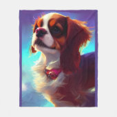 cavalier king charles spaniel AI4 Fleecedecke (Vorderseite)