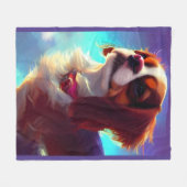 cavalier king charles spaniel AI4 Fleecedecke (Vorderseite (Horizontal))