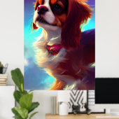 cavalier king charles spaniel AI4 Poster (Heimbüro)