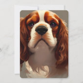 Cavalier King Charles Spaniel AI5 Einladung (Vorderseite)