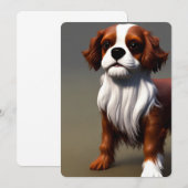 cavalier king charles spaniel AI8 Einladung (Vorne/Hinten)