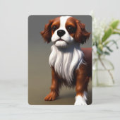 cavalier king charles spaniel AI8 Einladung (Stehend Vorderseite)