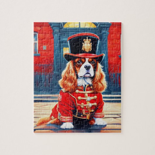 Cavalier King Charles Spaniel als Beefeater Puzzle (Vertikal)