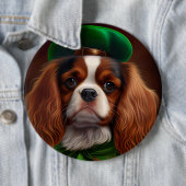 Cavalier King Charles Spaniel am St. Patrick's Day Button (Beispiel)