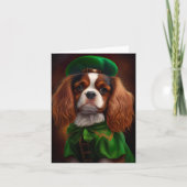 Cavalier King Charles Spaniel am St. Patrick's Day Karte (Vorderseite)