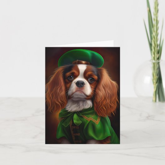 Cavalier King Charles Spaniel am St. Patrick's Day Karte (Vorderseite)