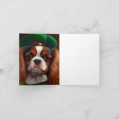 Cavalier King Charles Spaniel am St. Patrick's Day Karte (Innenseite)