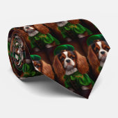 Cavalier King Charles Spaniel am St. Patrick's Day Krawatte (Gerollt)