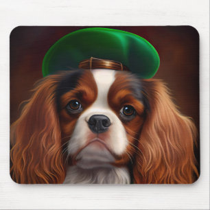 Cavalier King Charles Spaniel am St. Patrick's Day Mousepad