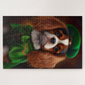 Cavalier King Charles Spaniel am St. Patrick's Day Puzzle (Horizontal)