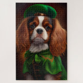 Cavalier King Charles Spaniel am St. Patrick's Day Puzzle (Vertikal)