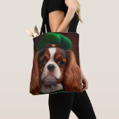 Cavalier King Charles Spaniel am St. Patrick's Day Tasche (Von Nahem)