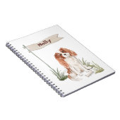 Cavalier King Charles Spaniel Anpassbarer Name Notizblock (Rechte Seite)
