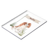 Cavalier King Charles Spaniel Anpassbarer Name Notizblock (Linke Seite)
