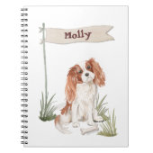 Cavalier King Charles Spaniel Anpassbarer Name Notizblock (Vorderseite)