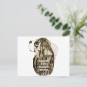 Cavalier King Charles Spaniel Antique Profil Postkarte (Stehend Vorderseite)
