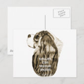 Cavalier King Charles Spaniel Antique Profil Postkarte (Vorne/Hinten)