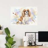 Cavalier King Charles Spaniel Aquarellposter | Poster (Heimbüro)
