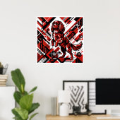 Cavalier King Charles Spaniel Art Deco Poster | Bo (Heimbüro)