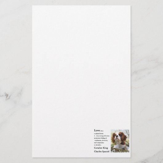 Cavalier King Charles Spaniel Art Liebe is Briefpapier (Vorderseite)