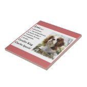 Cavalier King Charles Spaniel Art Liebe is Fliese (Seite)