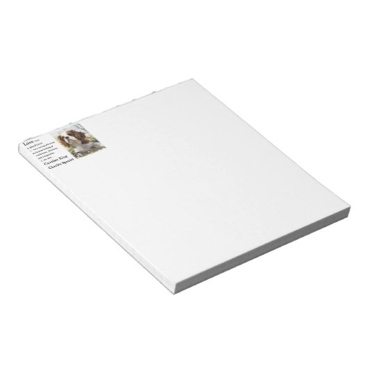 Cavalier King Charles Spaniel Art Liebe is Notizblock (angewinkelt)