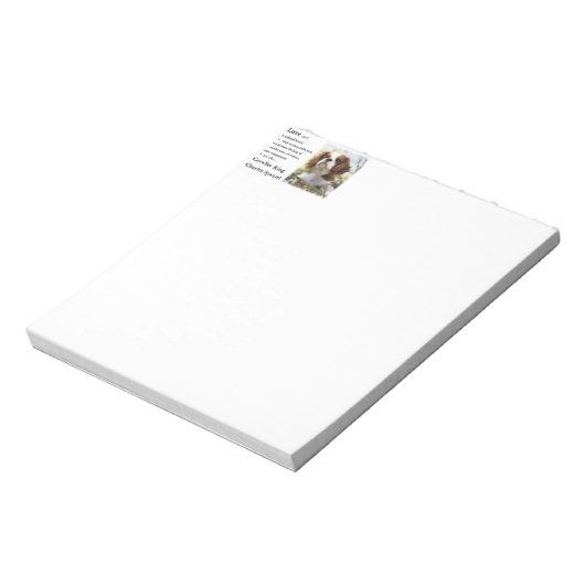 Cavalier King Charles Spaniel Art Liebe is Notizblock (Rotiert)