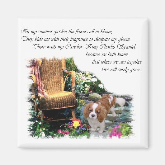 Cavalier King Charles Spaniel Art Magnet (Vorne)