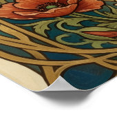 Cavalier King Charles Spaniel Art Nouveau Poster | (Ecke)