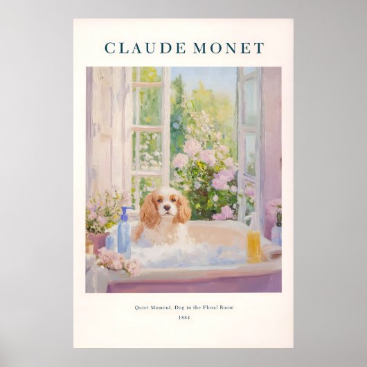 Cavalier King Charles Spaniel Art Print French Poster (Vorne)