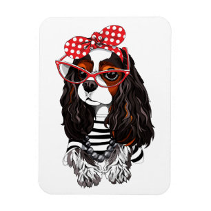 Cavalier King Charles Spaniel aus Paris mit Liebe Magnet