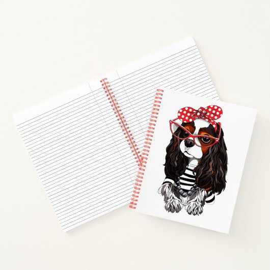 Cavalier King Charles Spaniel aus Paris mit Liebe Notizblock (Innenseite)