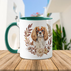 Cavalier King Charles Spaniel Autumn Wreath Tasse