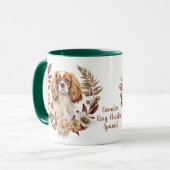 Cavalier King Charles Spaniel Autumn Wreath Tasse (Vorderseite Links)