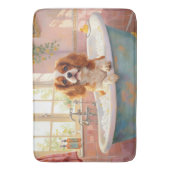 Cavalier King Charles Spaniel Badezeit Elegant Ba Badematte (Vorderseite Vertikal)