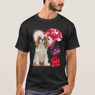 Cavalier King Charles Spaniel Balloon Herz Valent T-Shirt
