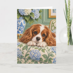 Cavalier King Charles Spaniel Begrüßung Karte