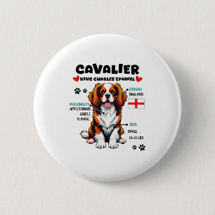 Cavalier King Charles Spaniel Besitzer Lustiger Hu Button