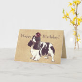 Cavalier King Charles Spaniel Birthday Card Karte (Gelbe Blume)
