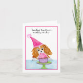 Cavalier King Charles Spaniel Birthday Wishings Karte (Vorderseite)