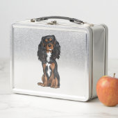Cavalier King Charles Spaniel - Black and Tan Metall Brotdose (Beispiel)