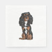 Cavalier King Charles Spaniel - Black and Tan Serviette (Vorderseite)
