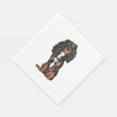 Cavalier King Charles Spaniel - Black and Tan Serviette (Ecke)