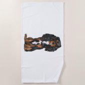 Cavalier King Charles Spaniel - Black and Tan Strandtuch (Vorderseite)