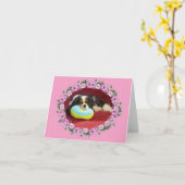 Cavalier King Charles Spaniel Blank Note Card Karte (Gelbe Blume)