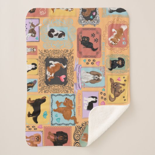 Cavalier King Charles Spaniel Blanket Sherpadecke (Vorderseite)
