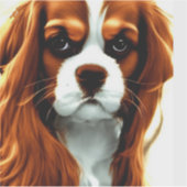 cavalier king charles spaniel blenheim anime aufkleber (Vorderseite)