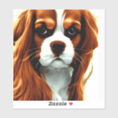 cavalier king charles spaniel blenheim anime aufkleber (Blatt)